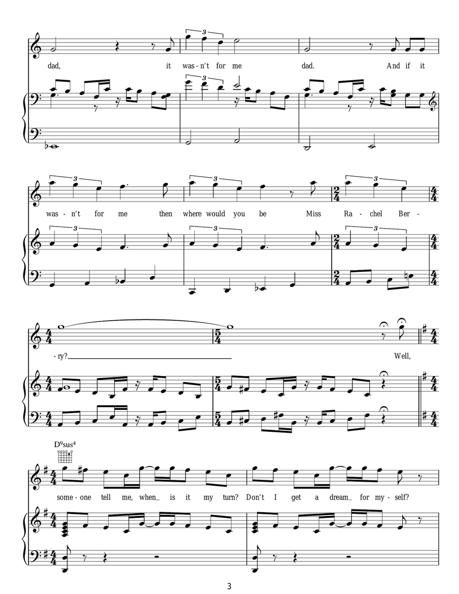 Rose's Turn Rose's Turn Guitar scores gallery preview page 3
