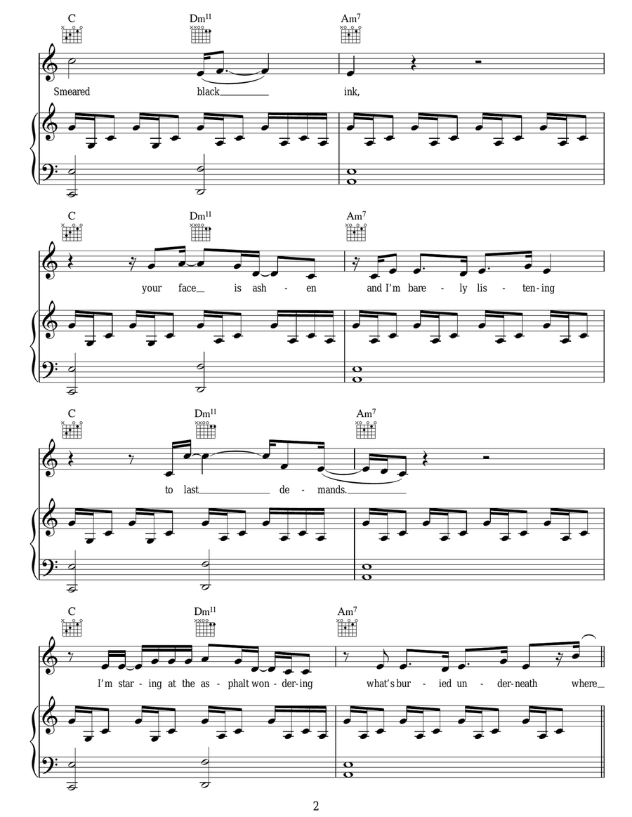 The District Sleeps Alone Tonight Acoustic Guitar scores gallery preview page 2