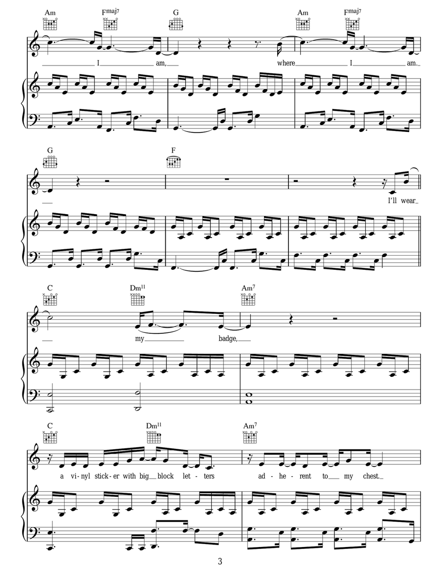 The District Sleeps Alone Tonight Acoustic Guitar scores gallery preview page 3