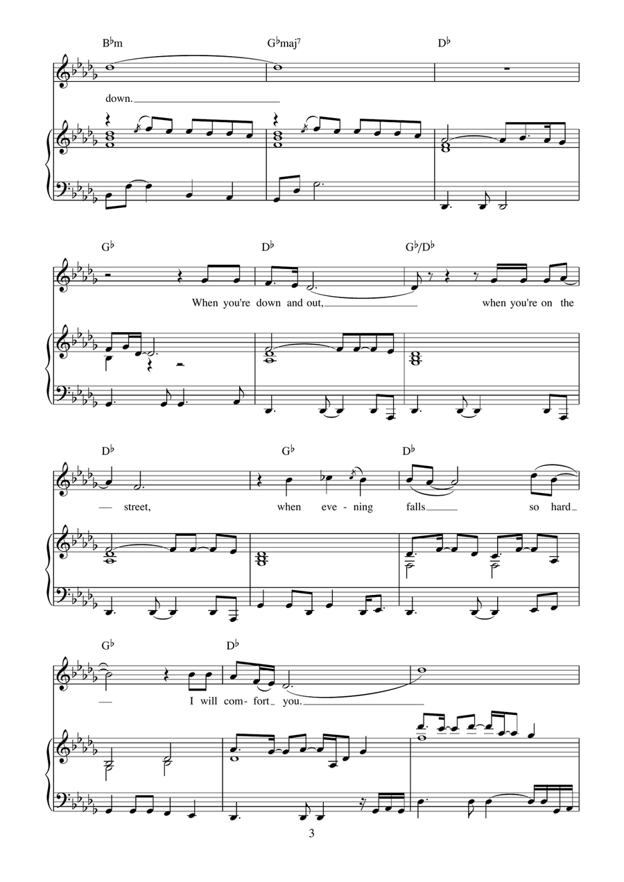 Bridge Over Troubled Water Acoustic Guitar scores gallery preview page 3
