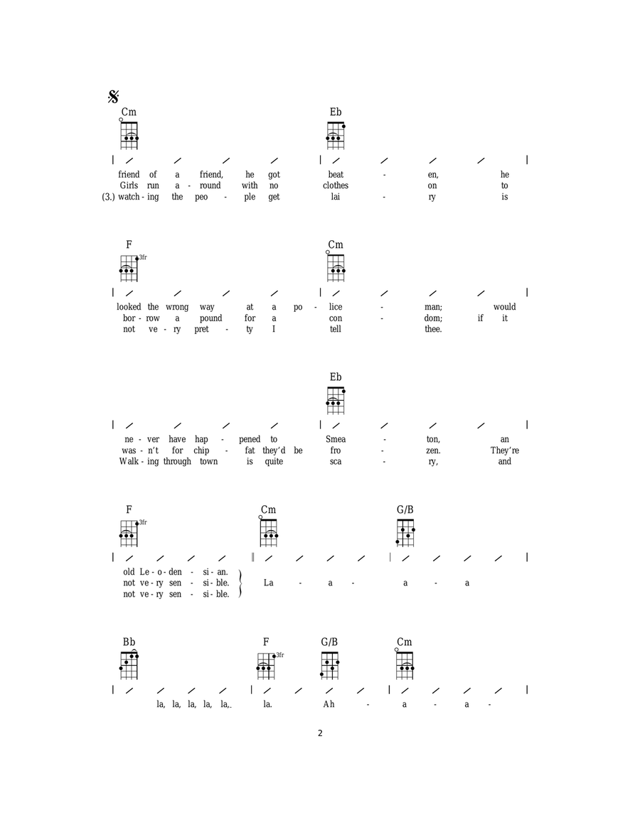 I Predict A Riot Ukulele scores gallery preview page 2