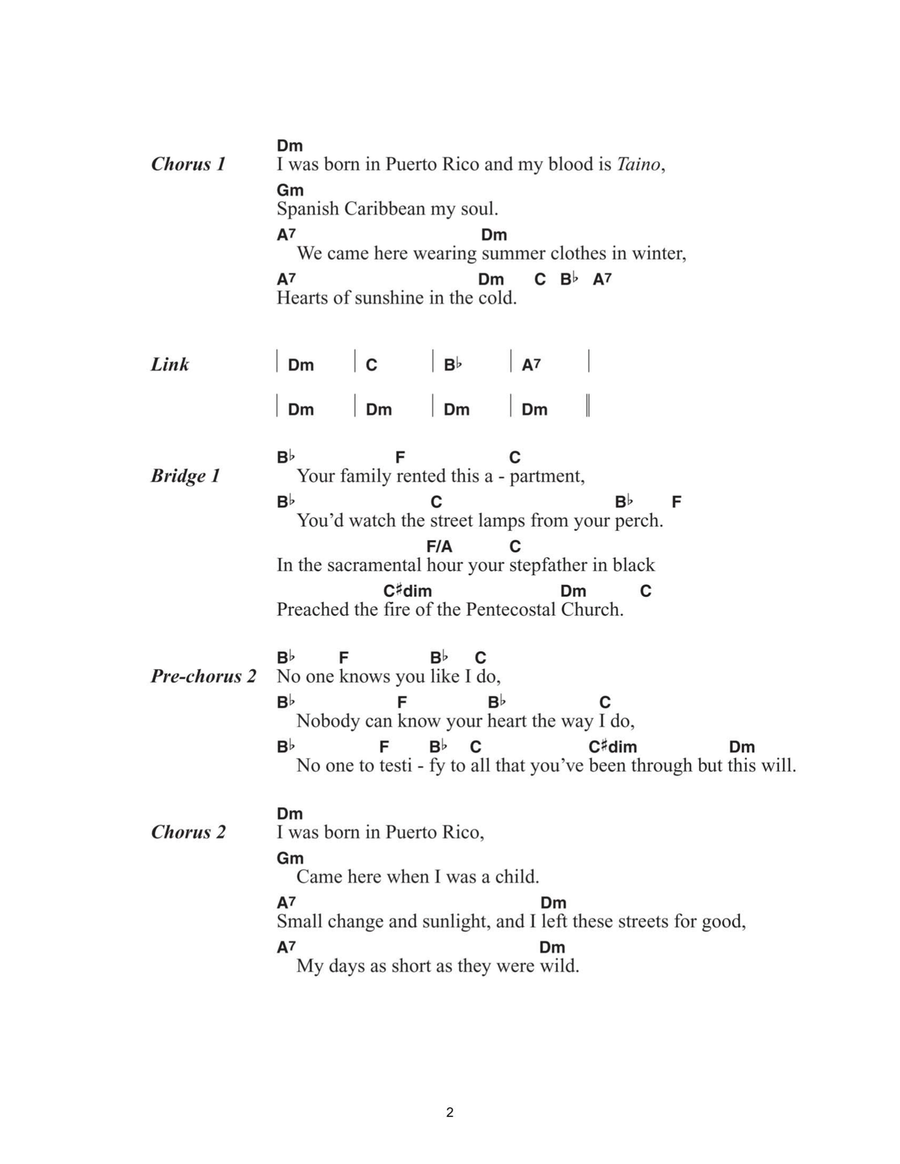 Born In Puerto Rico Born In Puerto Rico Acoustic Guitar scores gallery preview page 2