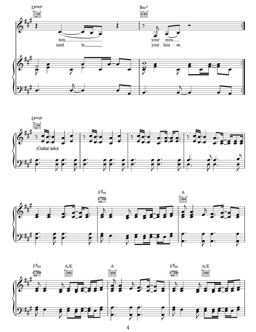 Daffodils Daffodils Acoustic Guitar scores gallery preview page 4