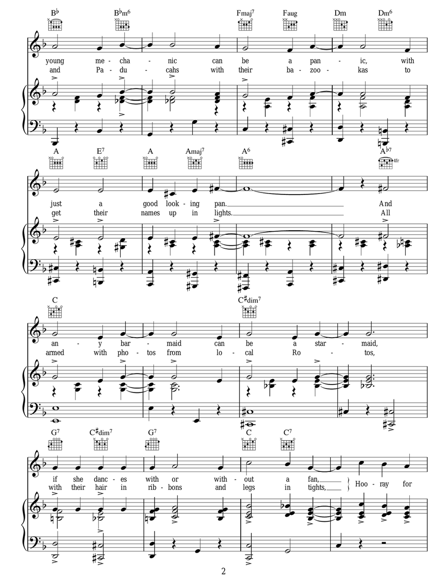 Hooray For Hollywood Hooray For Hollywood Acoustic Guitar scores gallery preview page 2