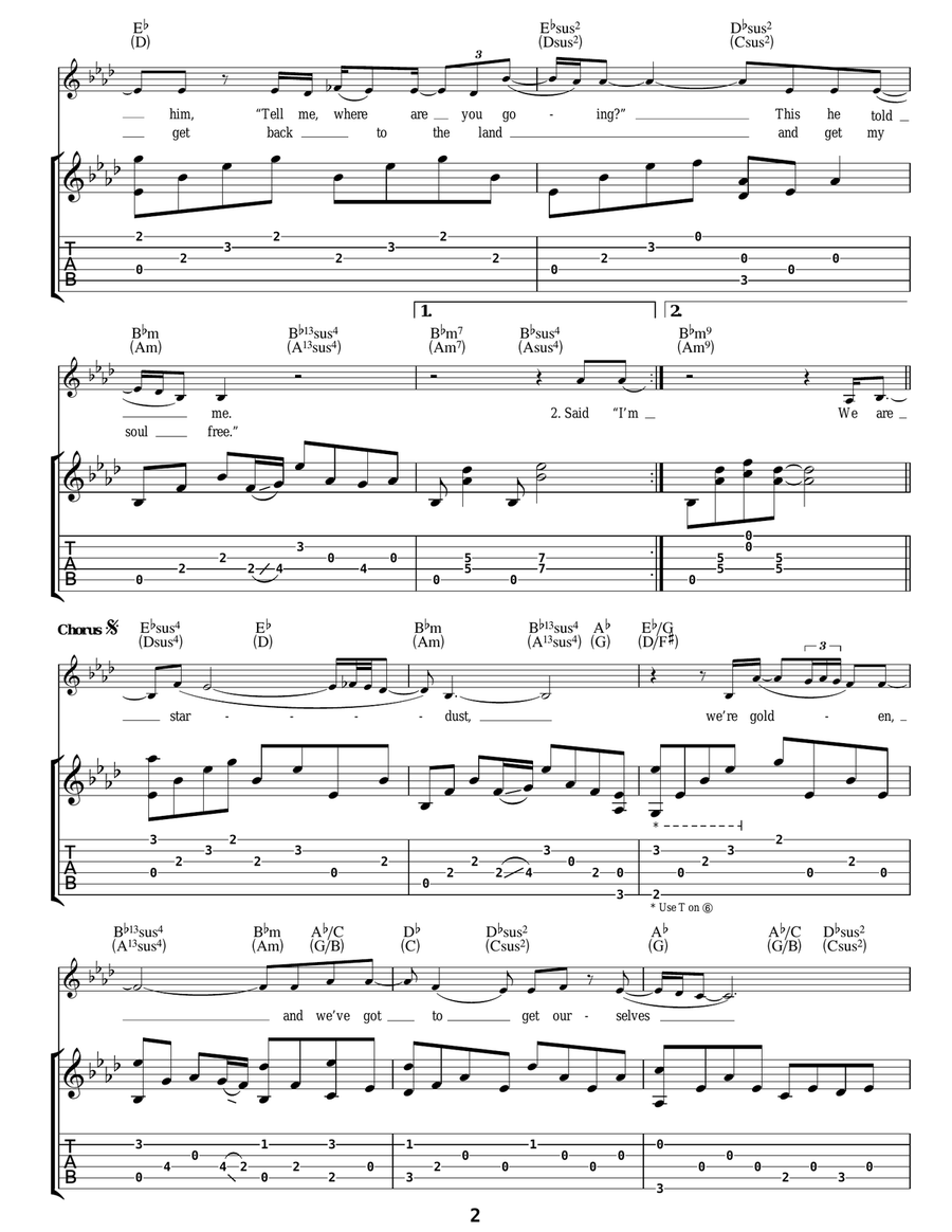 Woodstock Woodstock Acoustic Guitar scores gallery preview page 2