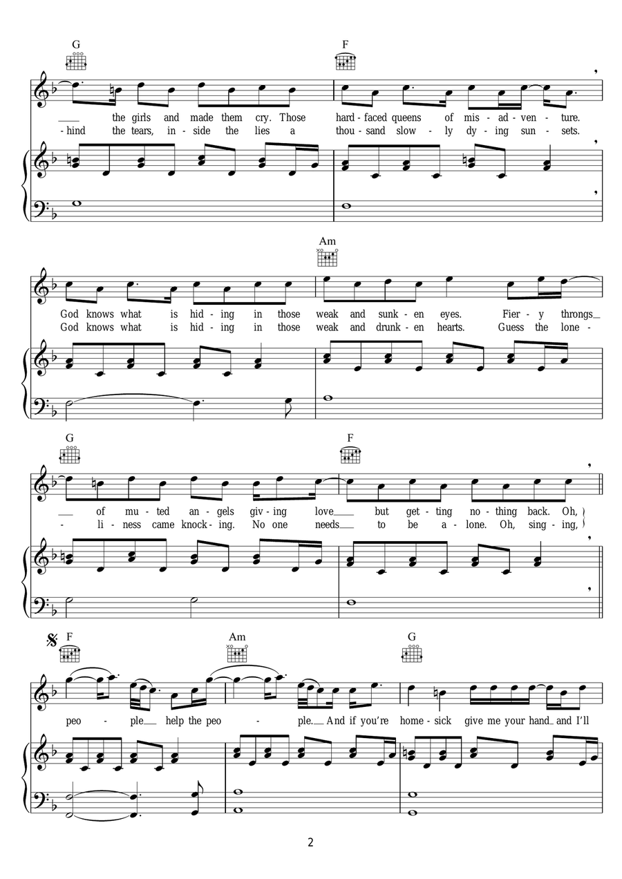 People Help The People People Help The People Acoustic Guitar scores gallery preview page 2