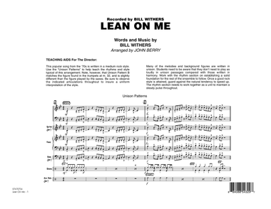 Lean On Me - Full Score