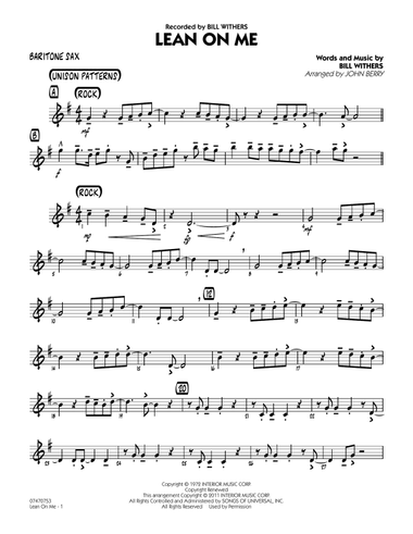 Lean On Me - Baritone Sax