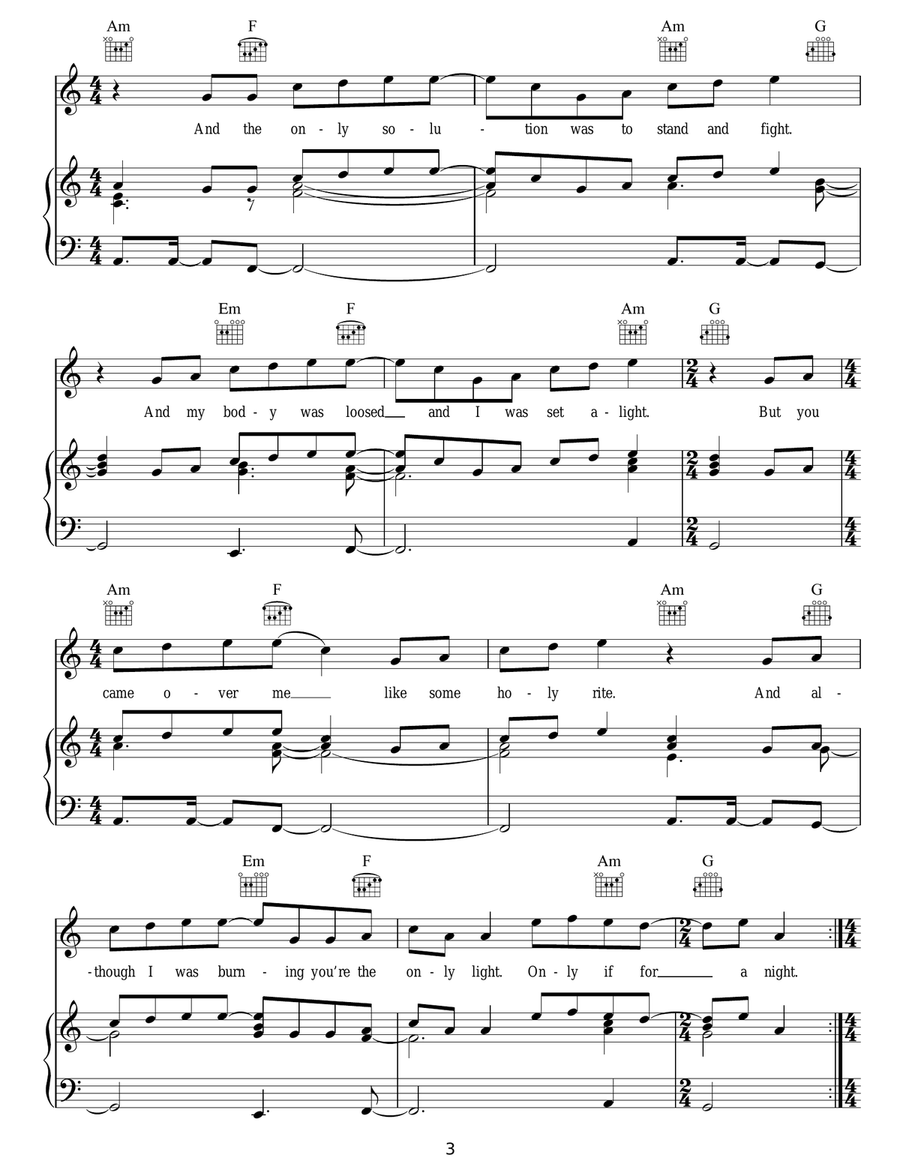 Only If For A Night Only If For A Night Acoustic Guitar scores gallery preview page 3