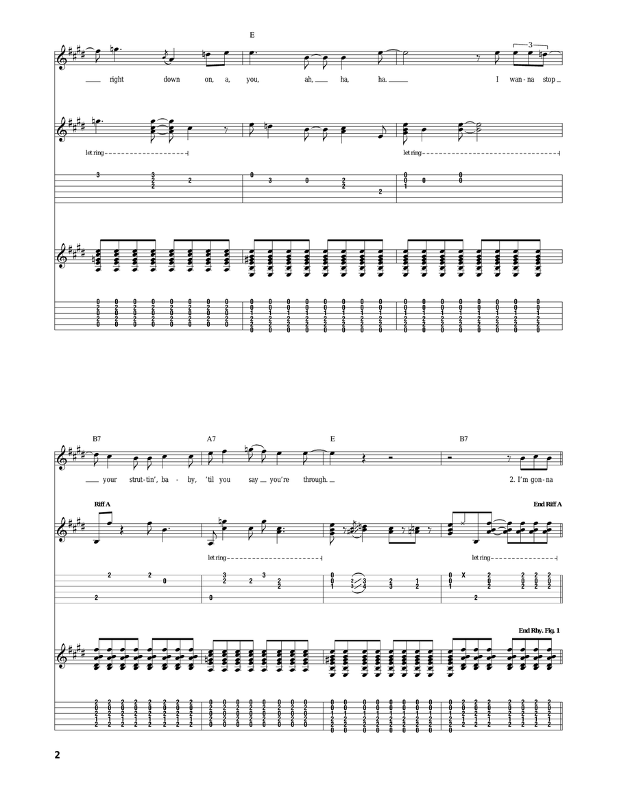 I'm Gonna Set My Foot Down Acoustic Guitar scores gallery preview page 2