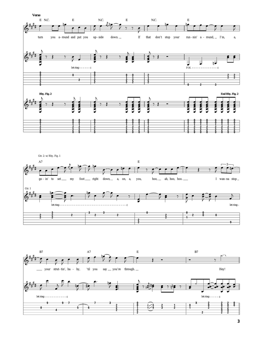 I'm Gonna Set My Foot Down Acoustic Guitar scores gallery preview page 3