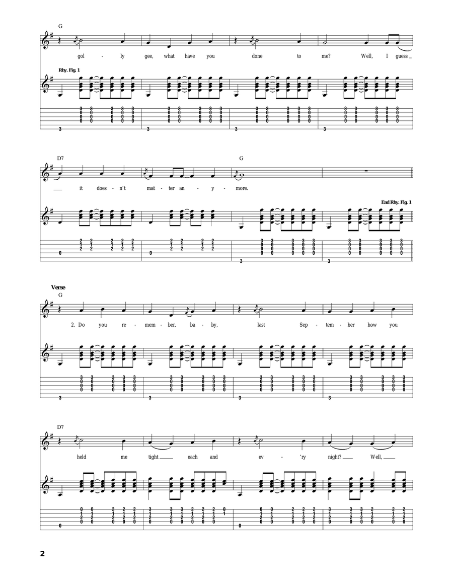 It Doesn't Matter Any More Acoustic Guitar scores gallery preview page 2