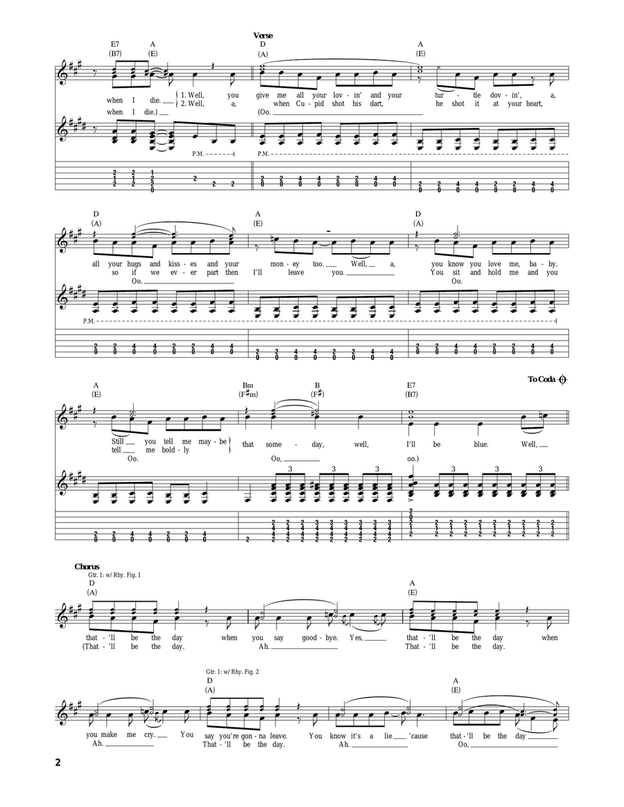 That'll Be The Day That'll Be The Day Acoustic Guitar scores gallery preview page 2