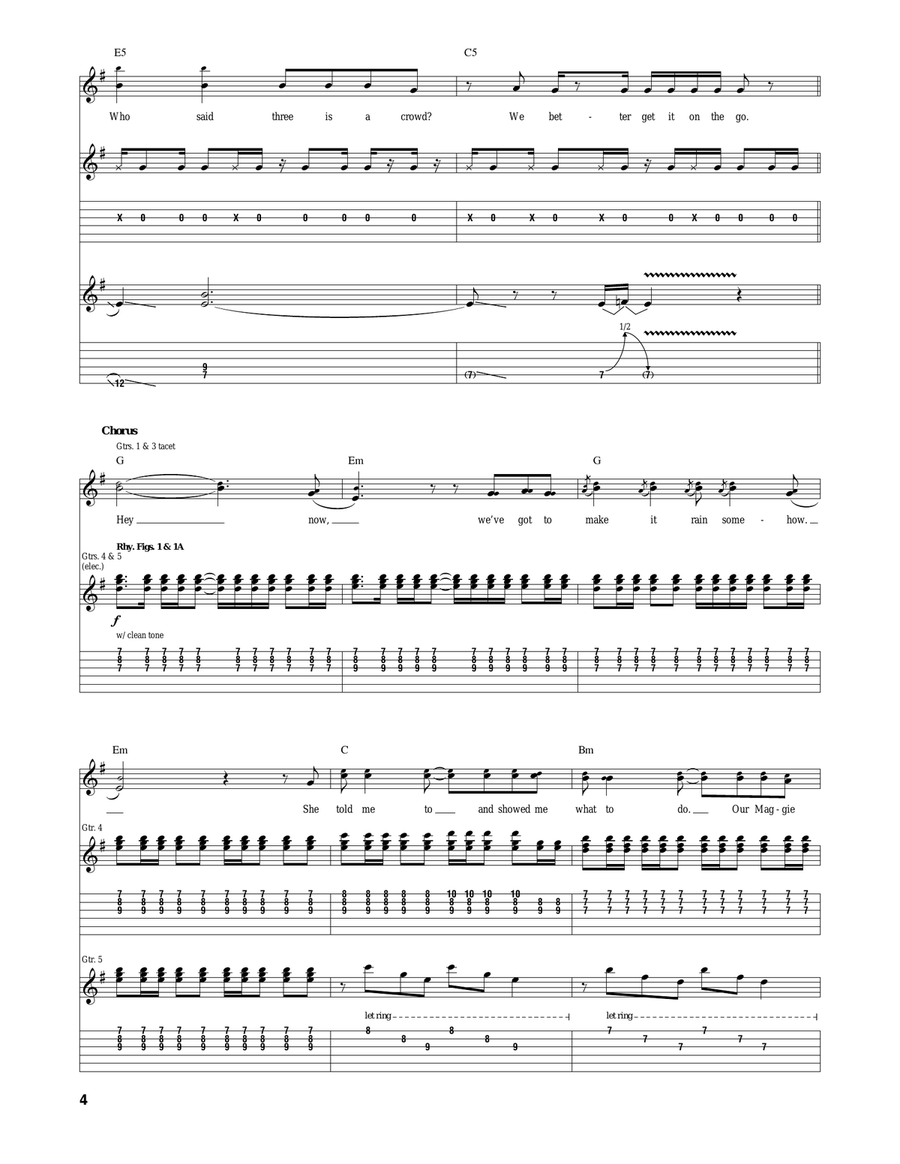 The Adventures Of Rain Dance Maggie Acoustic Guitar scores gallery preview page 4