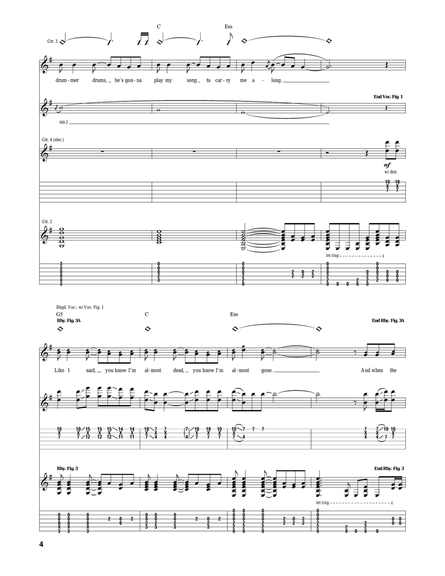 Brendan's Death Song Brendan's Death Song Acoustic Guitar scores gallery preview page 4