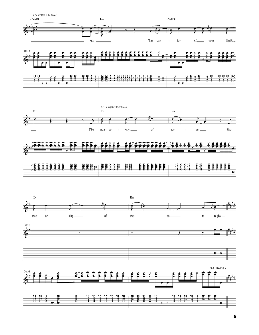 Monarchy Of Roses Monarchy Of Roses Acoustic Guitar scores gallery preview page 5