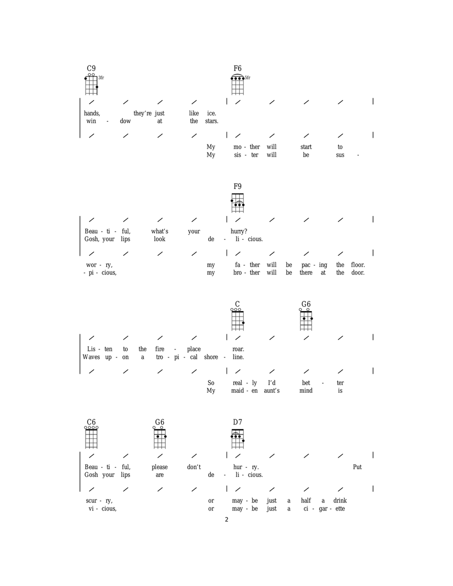Baby, It's Cold Outside Baby, It's Cold Outside Ukulele scores gallery preview page 2