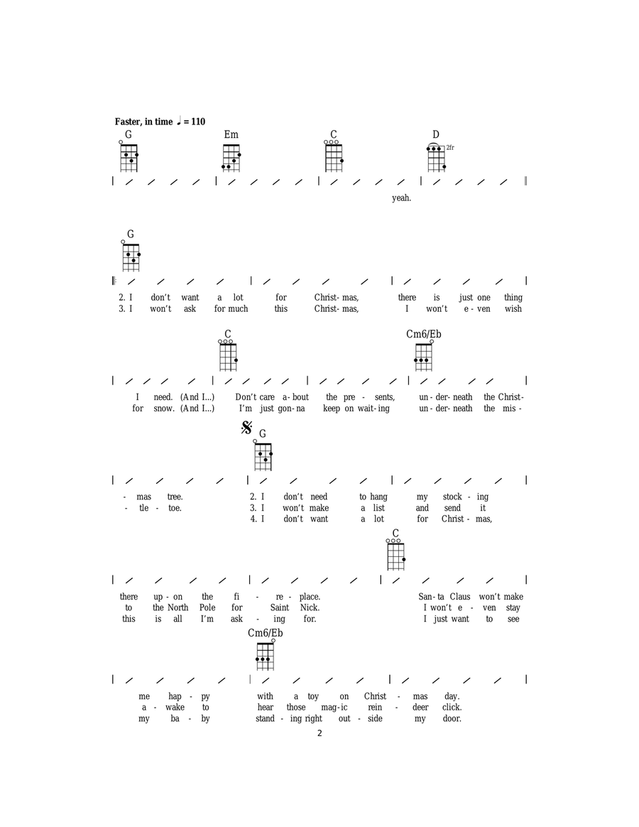 All I Want For Christmas Is You Ukulele scores gallery preview page 2