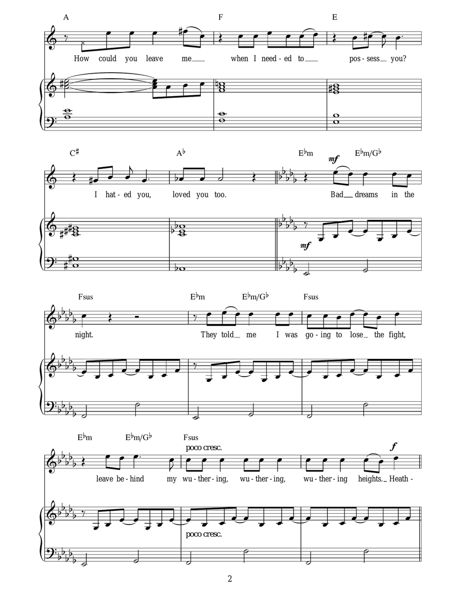 Wuthering Heights Wuthering Heights Acoustic Guitar scores gallery preview page 2