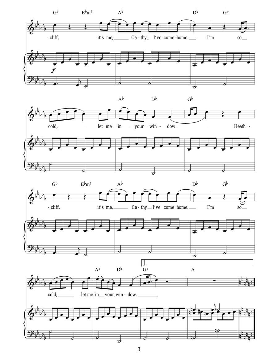 Wuthering Heights Wuthering Heights Acoustic Guitar scores gallery preview page 3