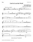 God So Loved The World Chamber Orchestra - Flute
