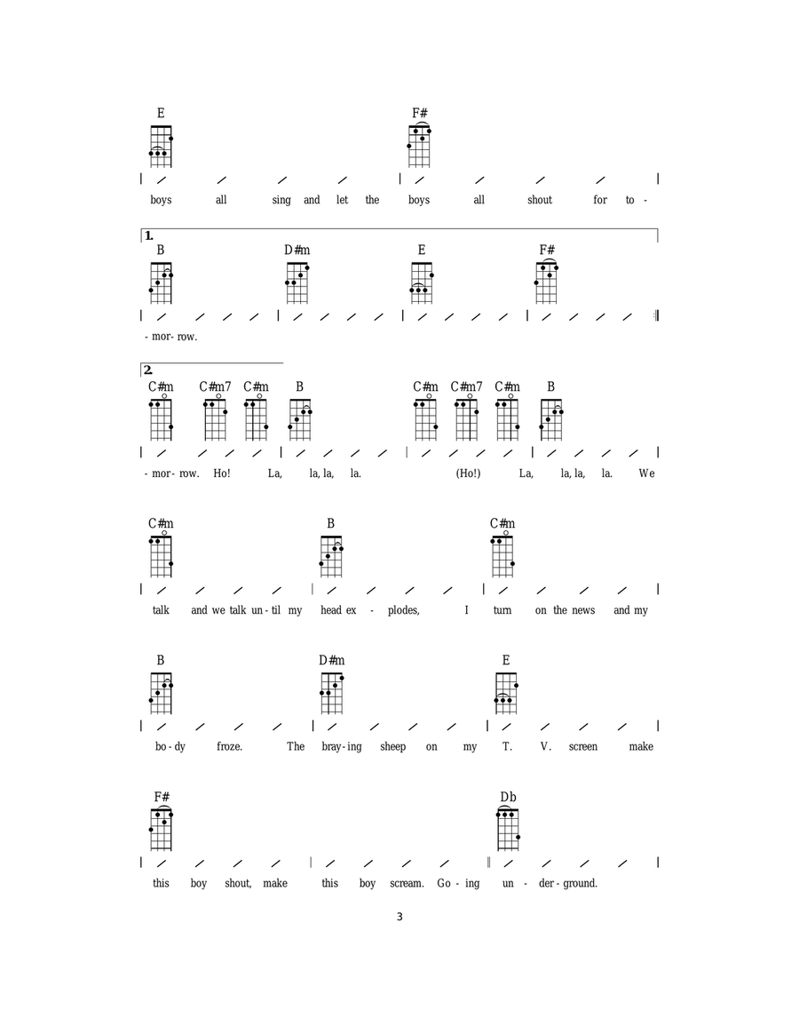 Going Underground Going Underground Ukulele scores gallery preview page 3