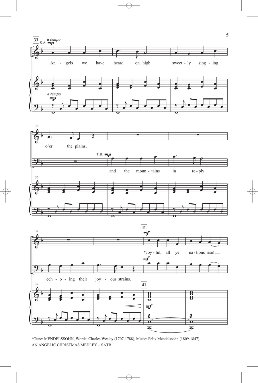 An Angelic Christmas Medley 4-Part scores gallery preview page 4