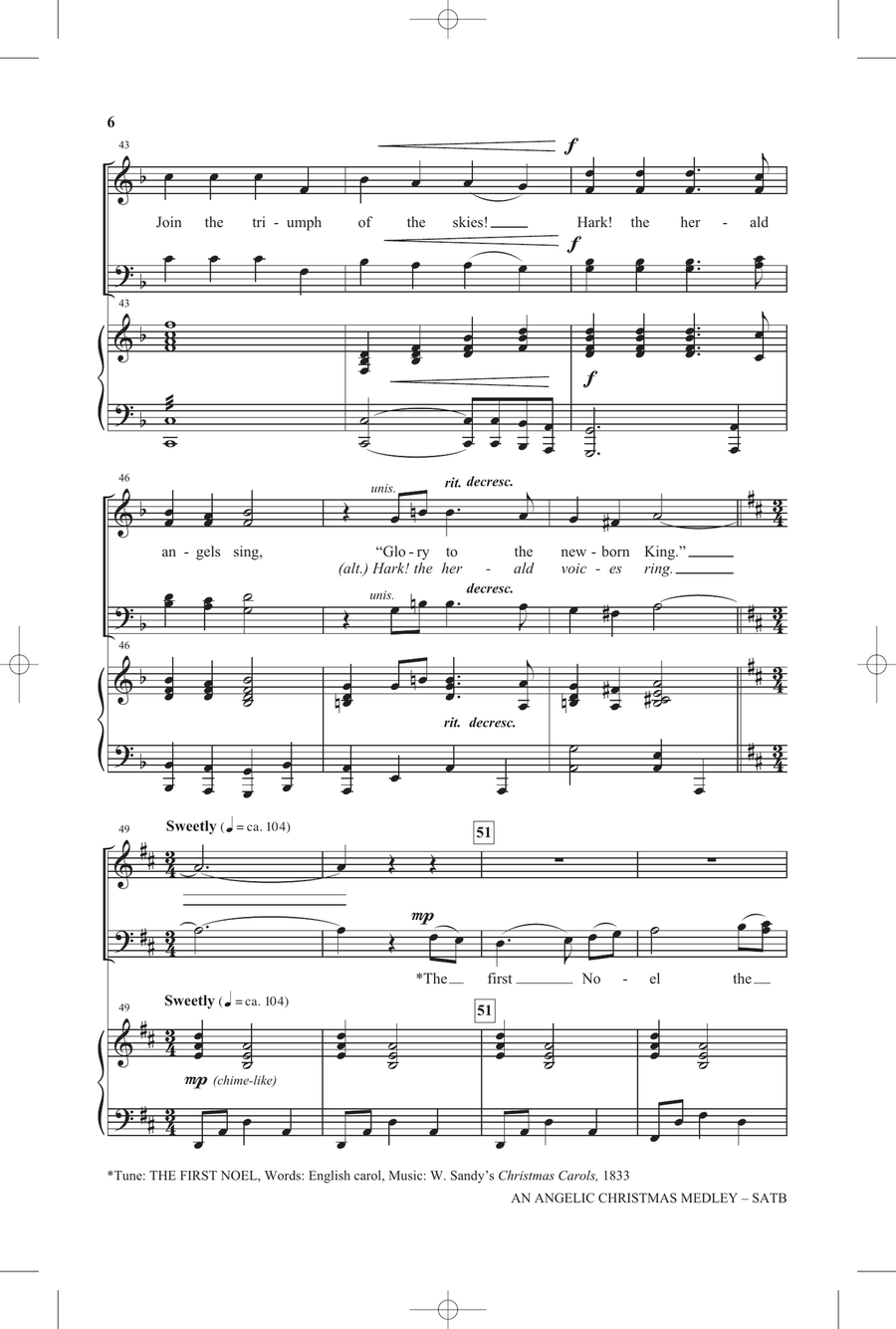 An Angelic Christmas Medley 4-Part scores gallery preview page 5