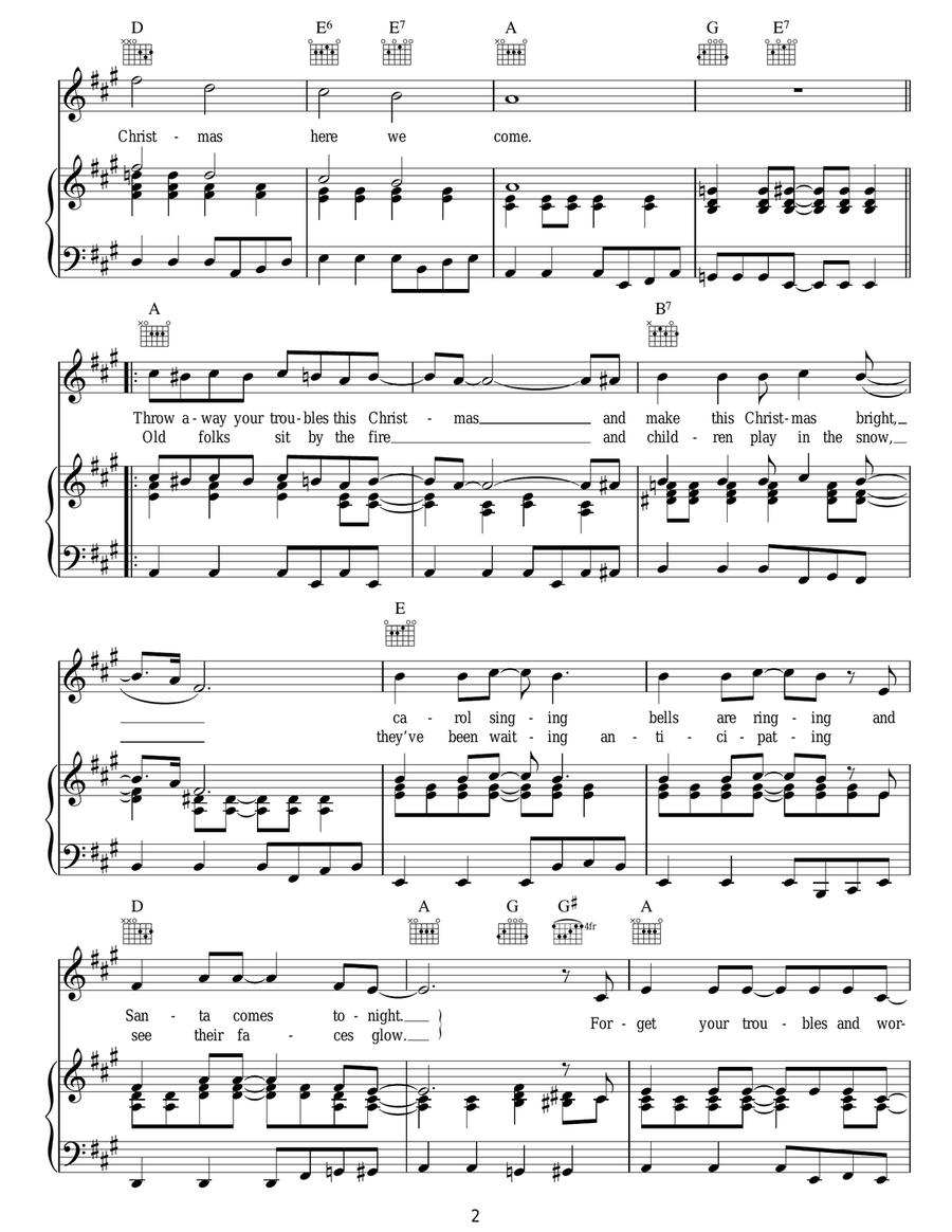 Hey Mr. Christmas Hey Mr. Christmas Acoustic Guitar scores gallery preview page 2