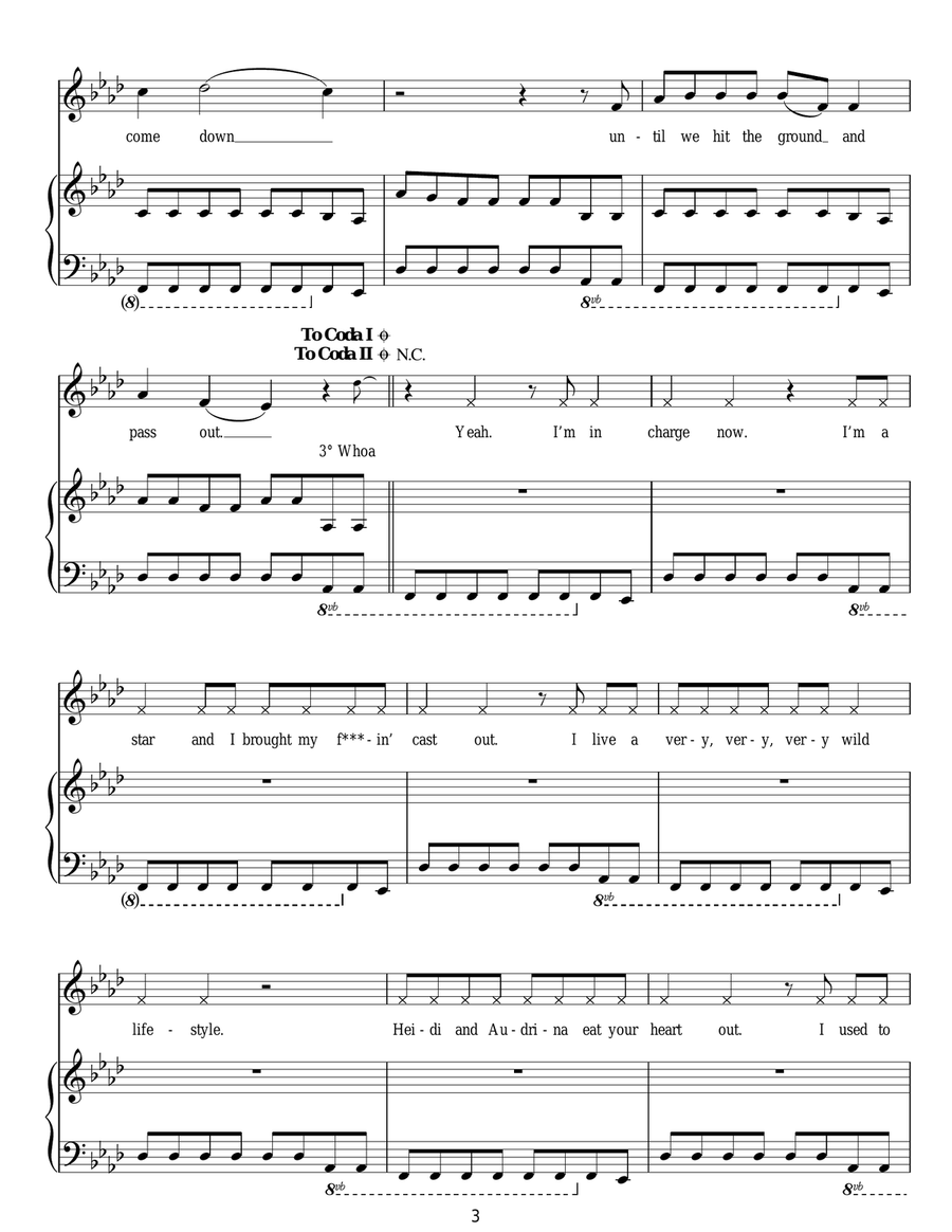 Pass Out Pass Out Acoustic Guitar scores gallery preview page 3