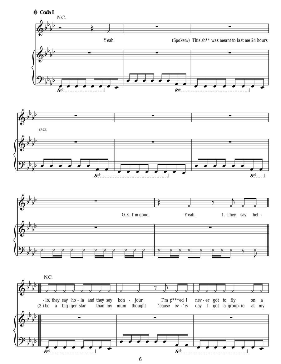 Pass Out Pass Out Acoustic Guitar scores gallery preview page 6