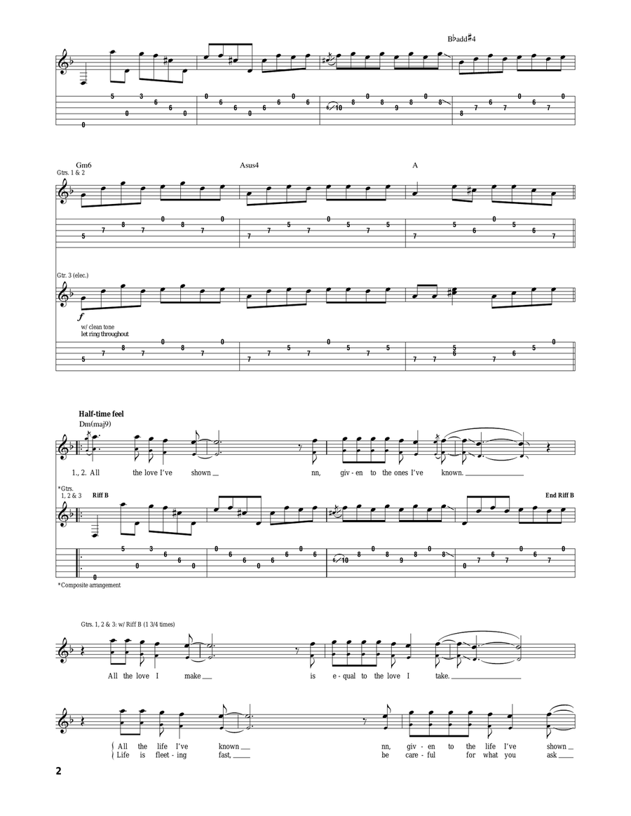The Hunter The Hunter Acoustic Guitar scores gallery preview page 2
