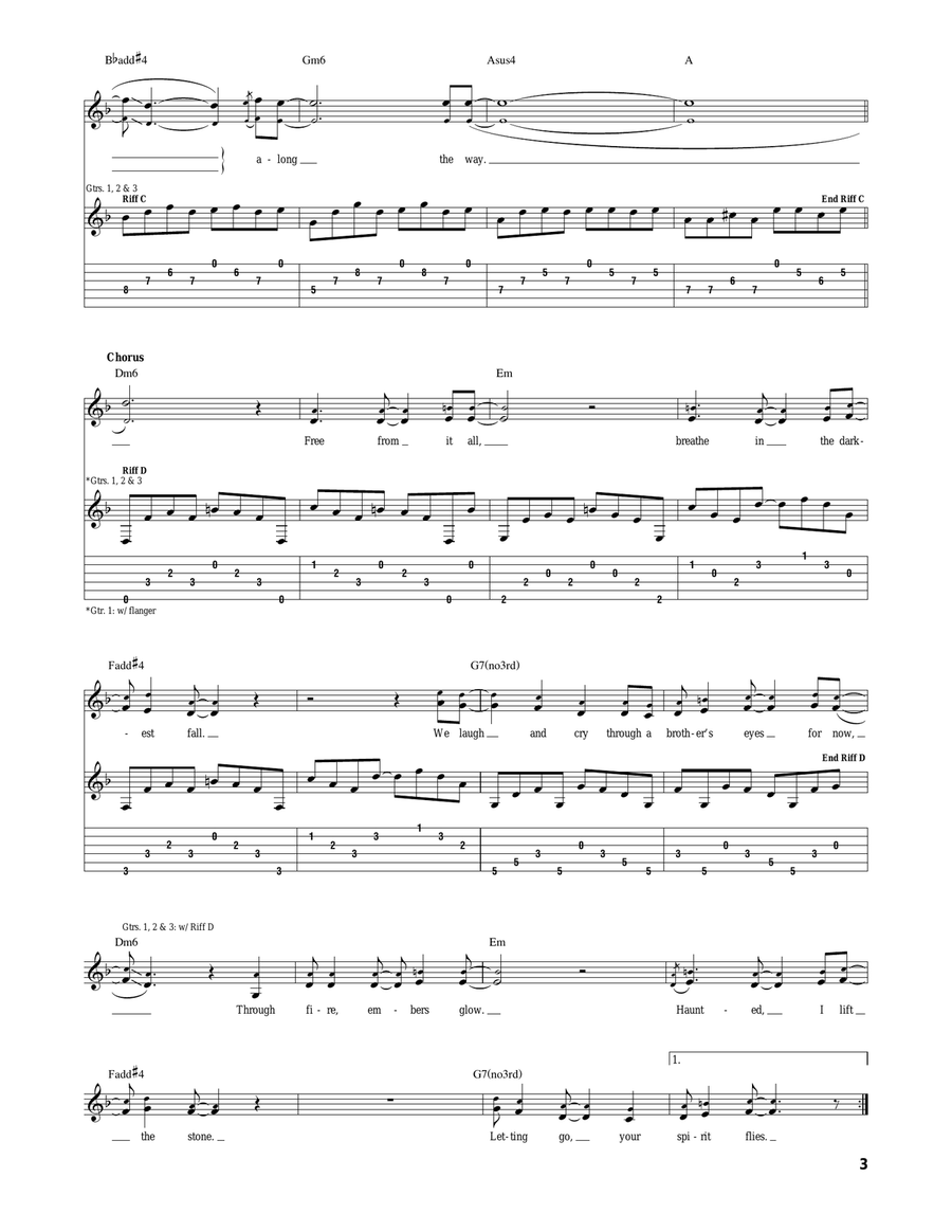 The Hunter The Hunter Acoustic Guitar scores gallery preview page 3