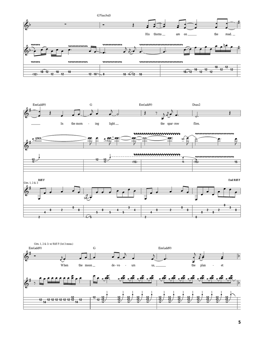 The Hunter The Hunter Acoustic Guitar scores gallery preview page 5