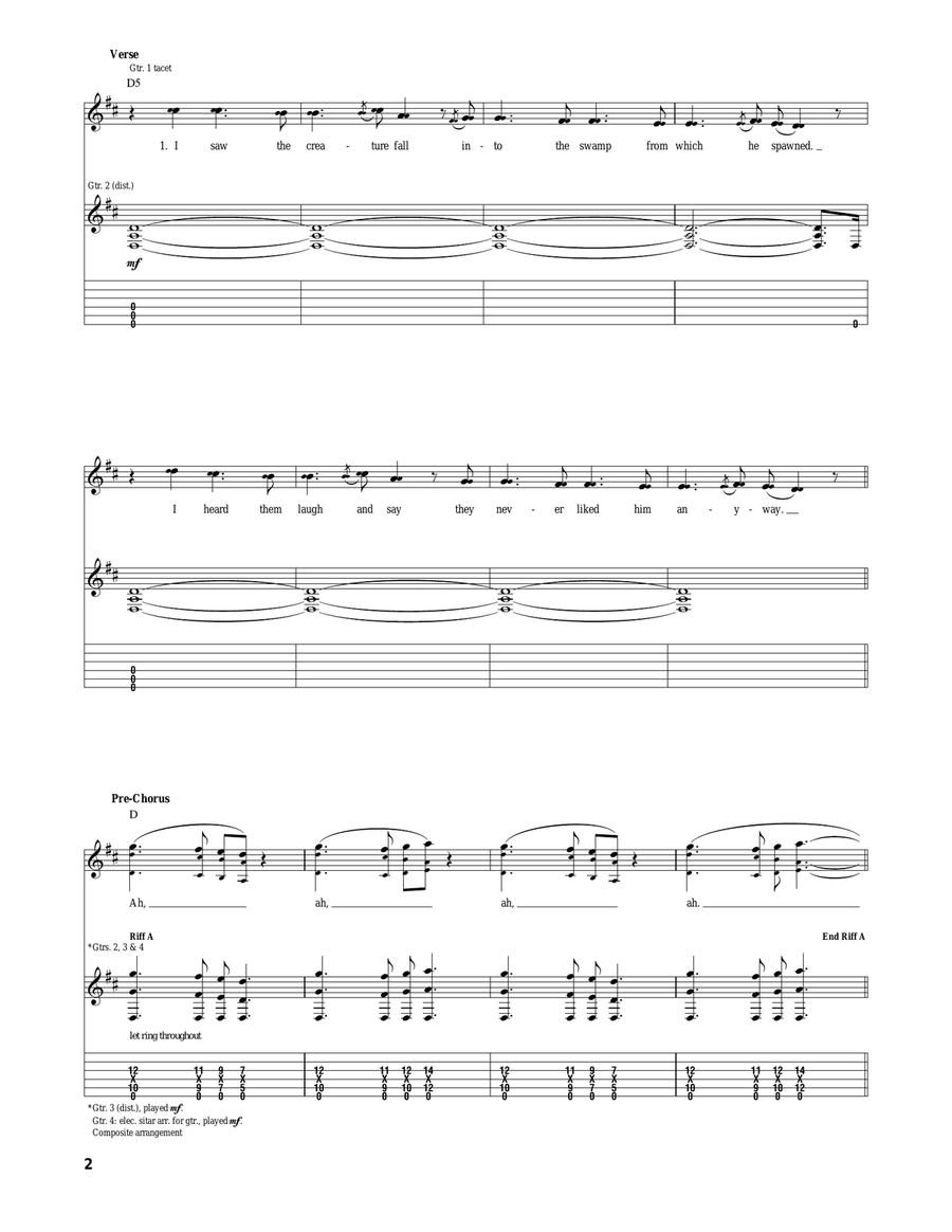 Creature Lives Creature Lives Acoustic Guitar scores gallery preview page 2