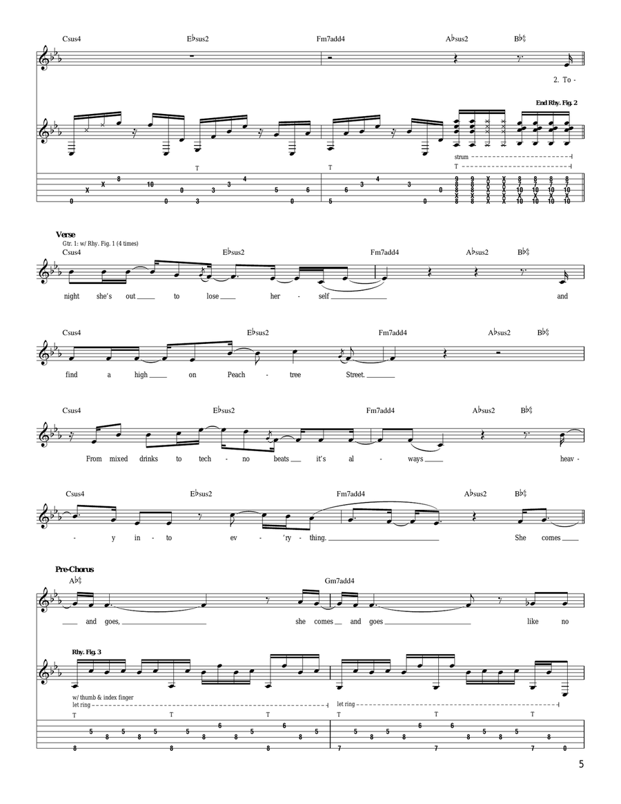 Neon Neon Acoustic Guitar scores gallery preview page 5