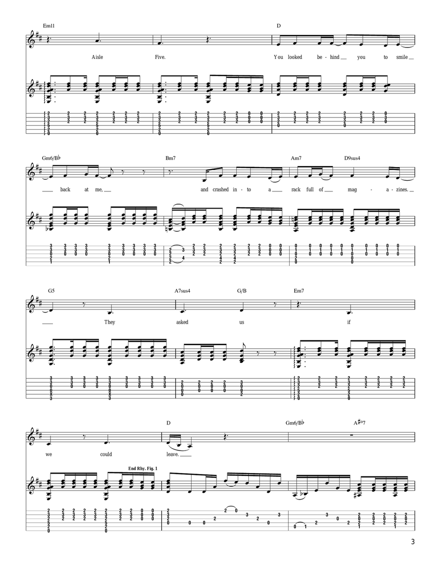 Comfortable Comfortable Acoustic Guitar scores gallery preview page 3