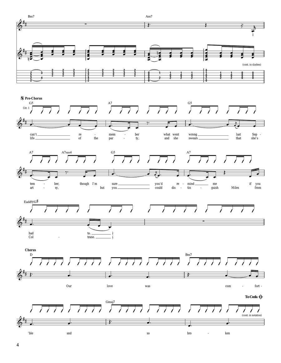 Comfortable Comfortable Acoustic Guitar scores gallery preview page 4