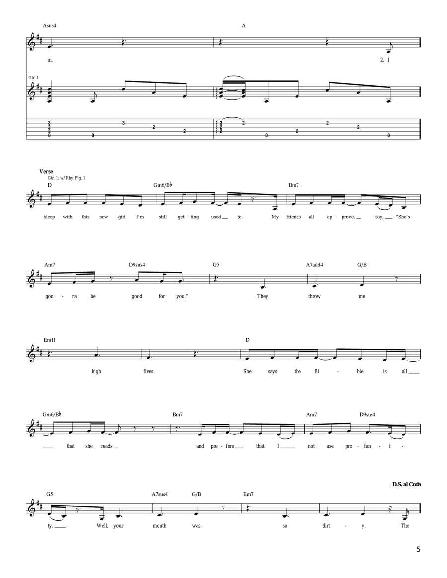 Comfortable Comfortable Acoustic Guitar scores gallery preview page 5