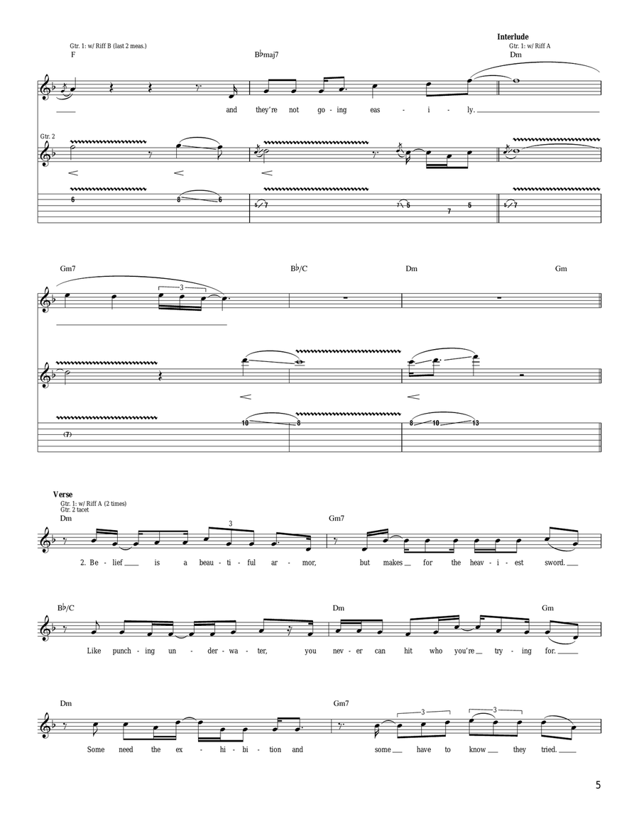 Belief Belief Acoustic Guitar scores gallery preview page 5