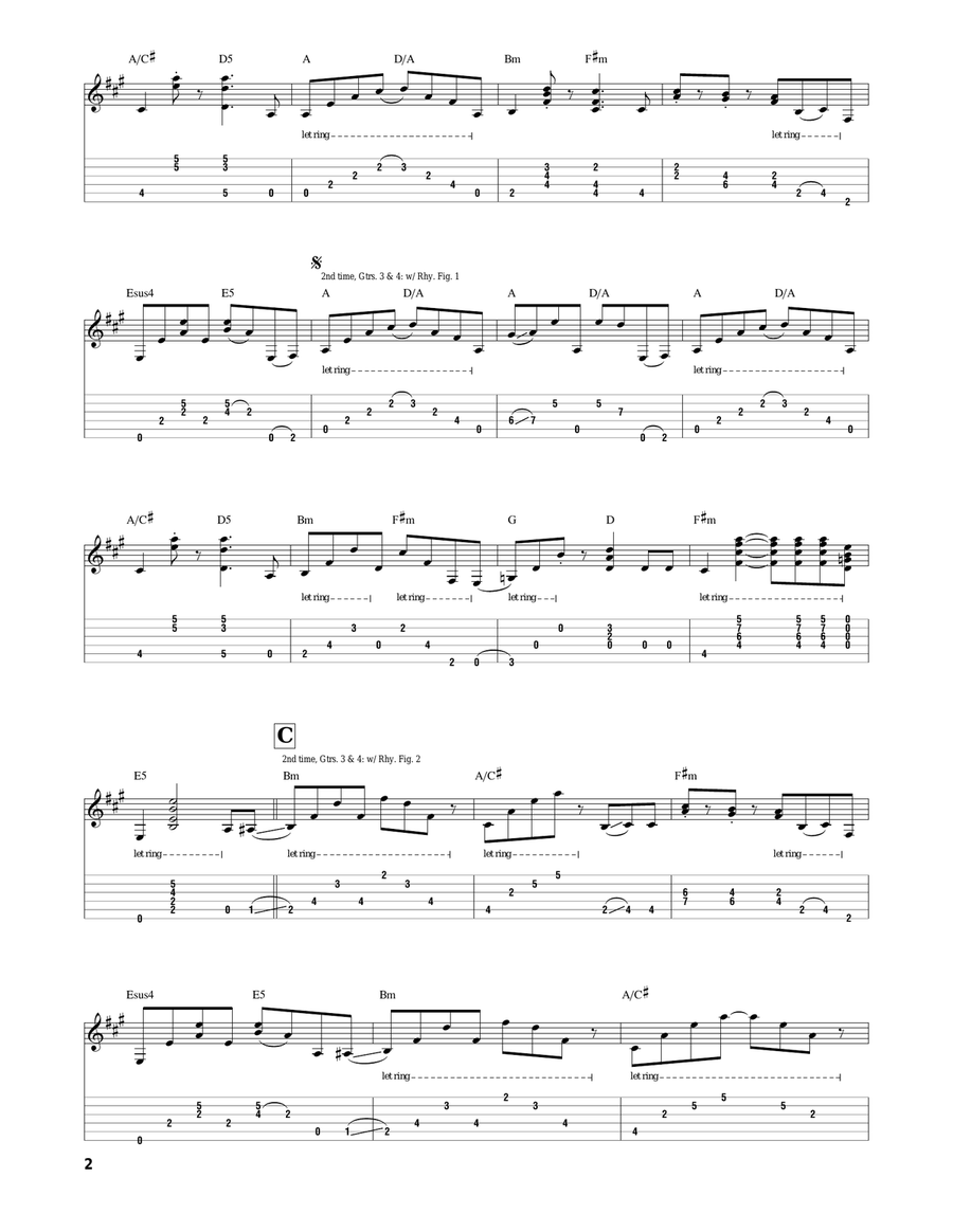 On The Way On The Way Acoustic Guitar scores gallery preview page 2