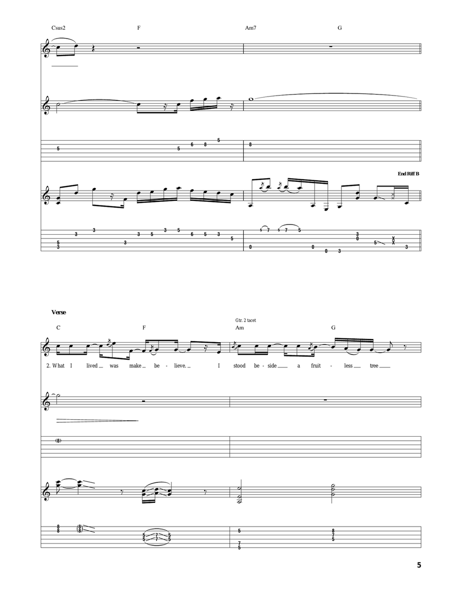 A Change Has Come To Me Acoustic Guitar scores gallery preview page 5