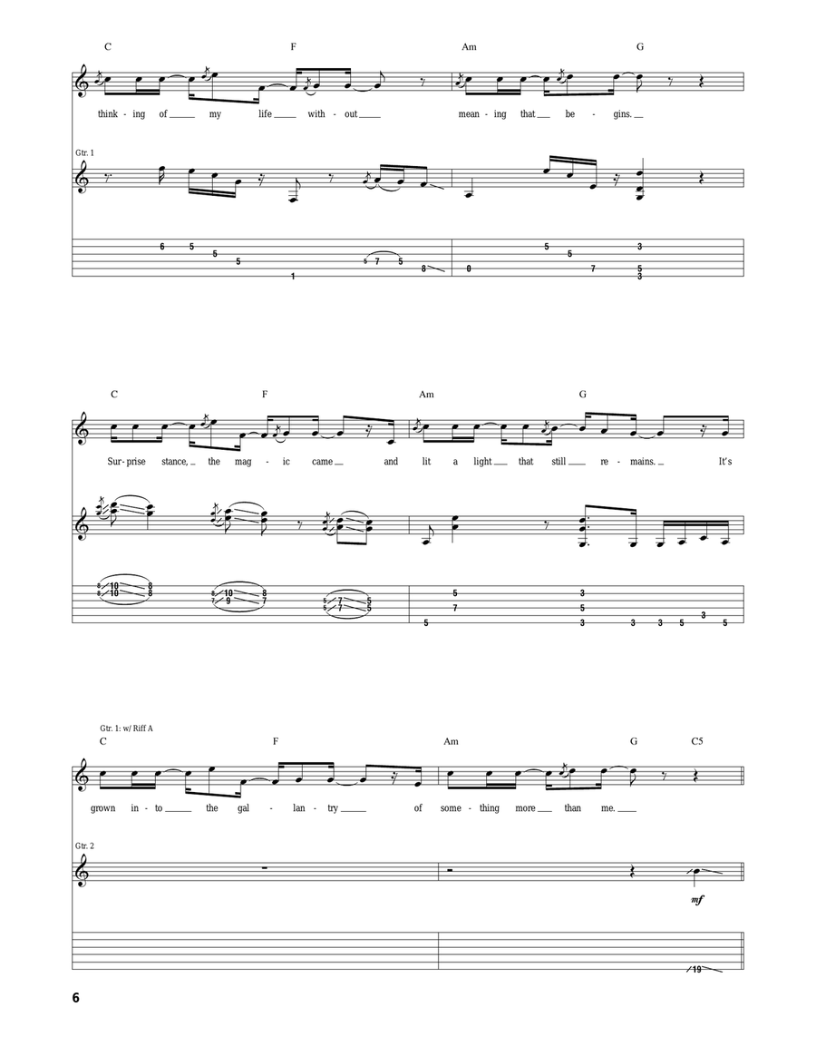 A Change Has Come To Me Acoustic Guitar scores gallery preview page 6