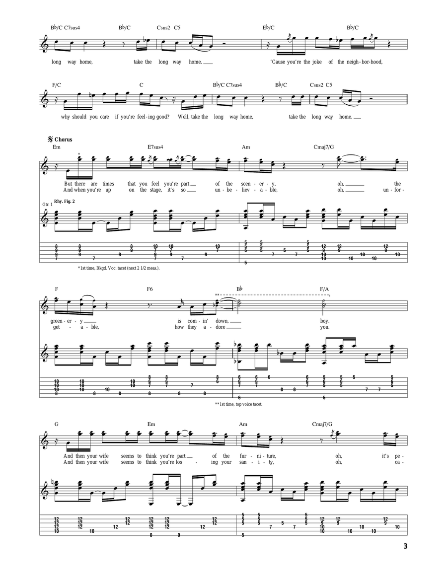 Take The Long Way Home Acoustic Guitar scores gallery preview page 3