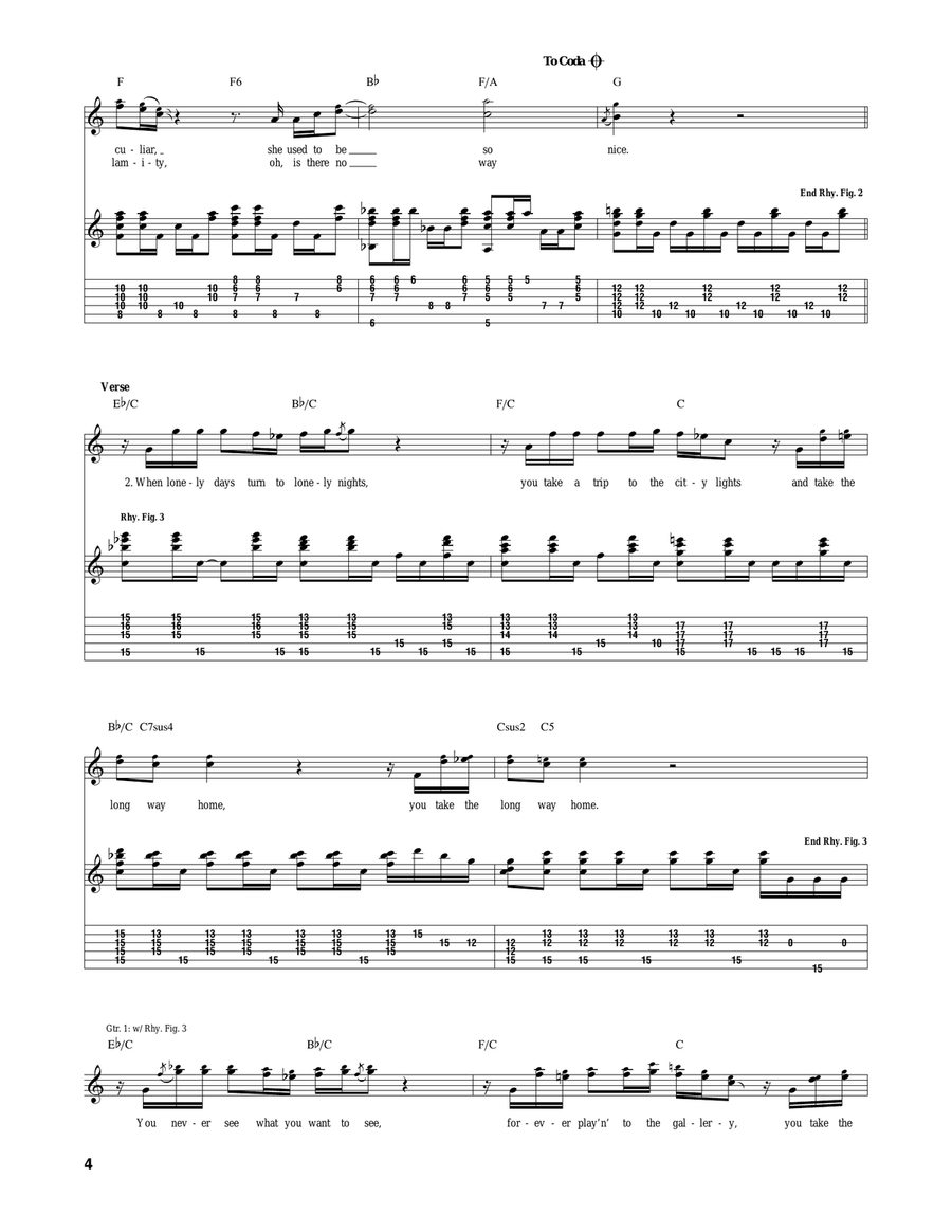 Take The Long Way Home Acoustic Guitar scores gallery preview page 4
