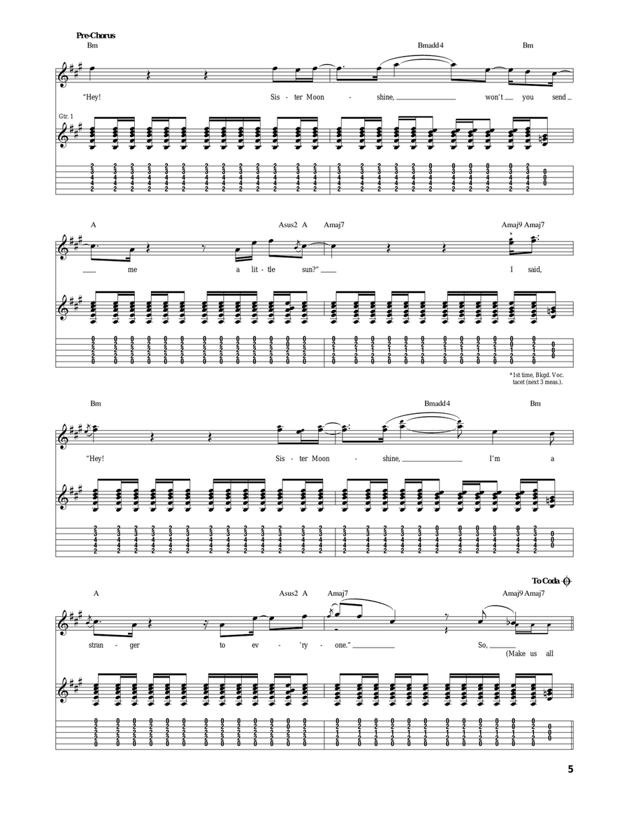 Sister Moonshine Sister Moonshine Acoustic Guitar scores gallery preview page 5