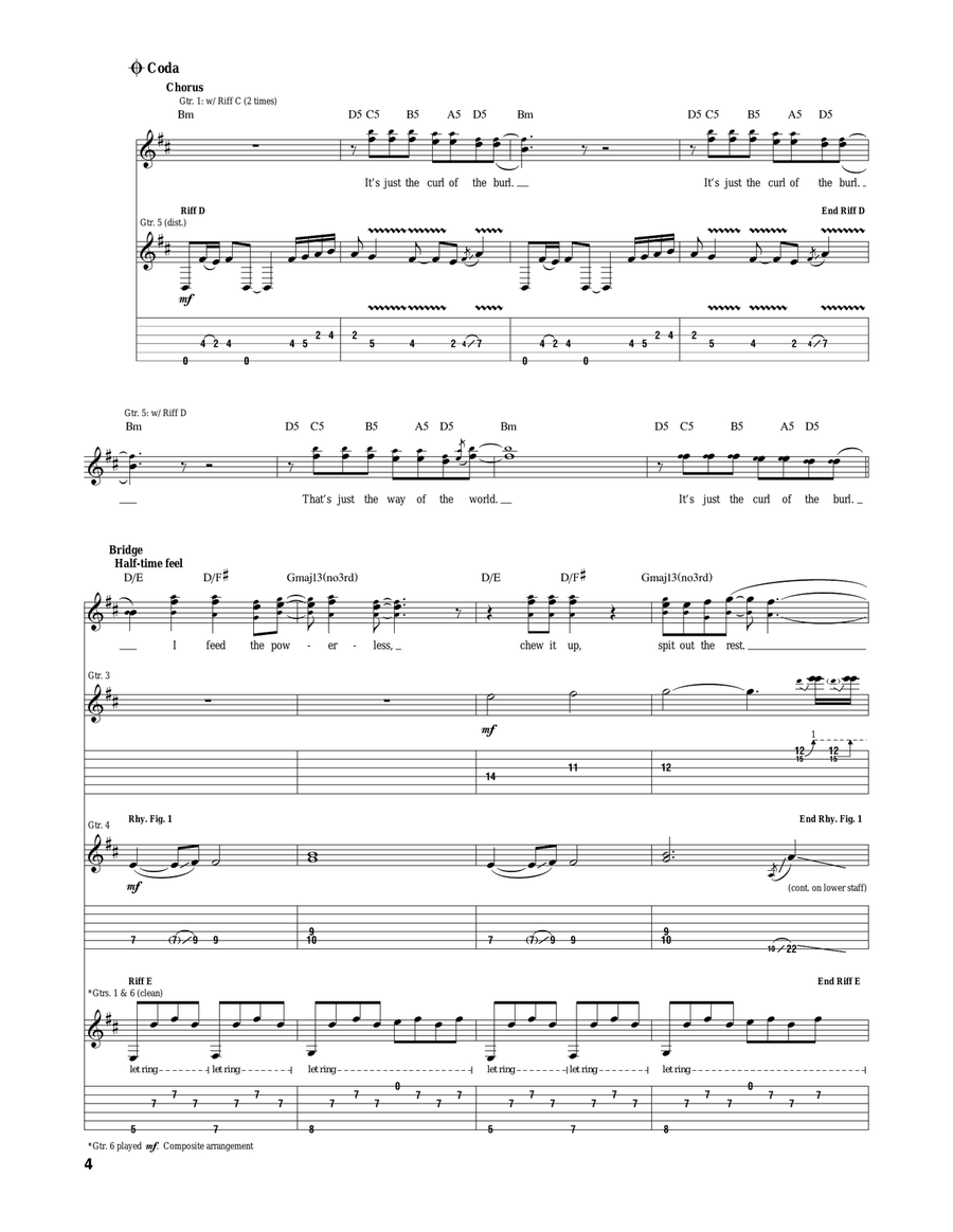 Curl Of The Burl Curl Of The Burl Acoustic Guitar scores gallery preview page 4