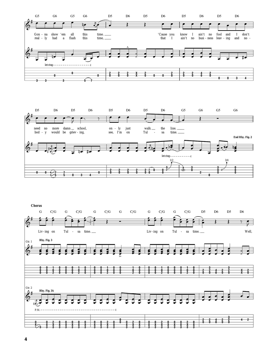 Tulsa Time Tulsa Time Acoustic Guitar scores gallery preview page 4