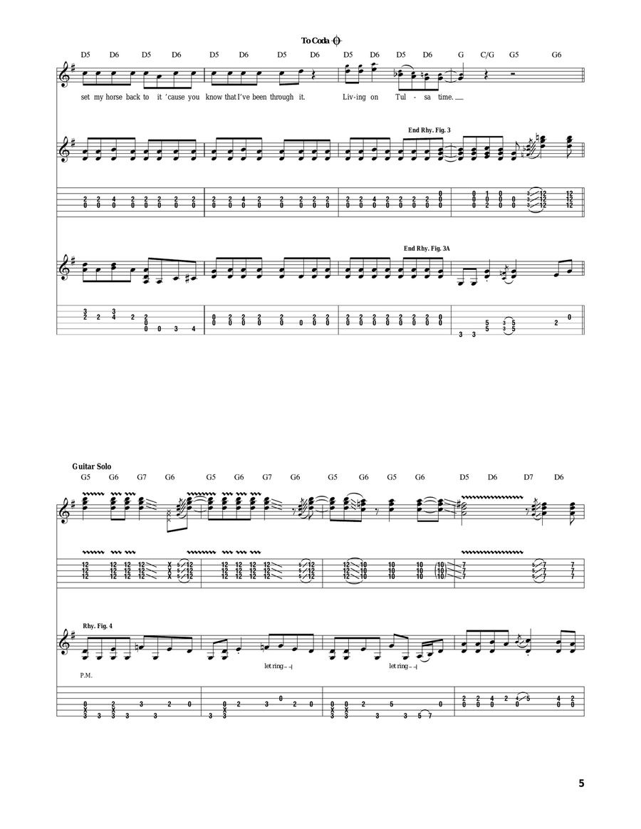Tulsa Time Tulsa Time Acoustic Guitar scores gallery preview page 5