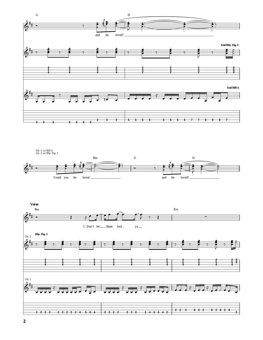 Could You Be Loved Could You Be Loved Acoustic Guitar scores gallery preview page 2